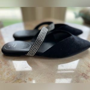 A New Day Velvet Slip on Mules Size 8